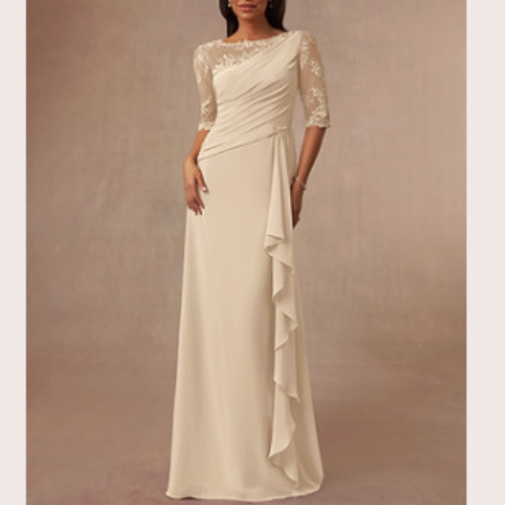 Azazie Dionysus Mother of the Bride/Groom Champagne Dress